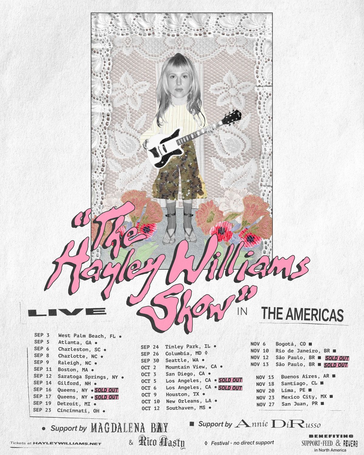Image may contain: Hayley Williams, Advertisement, Child, Person, Poster, Guitar, Musical Instrument, Text, and Page